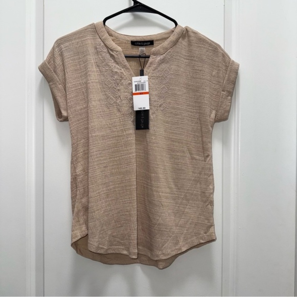 NWT Cable & Gauge Tan Super Soft Knit Top